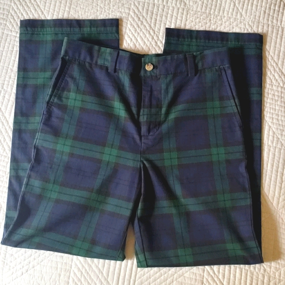 Vineyard Vines Boys plaid 100% cotton pants 👖